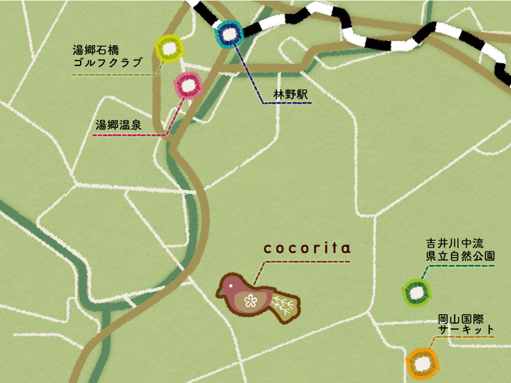 cocorita多肉植物ハウスの概略マップ